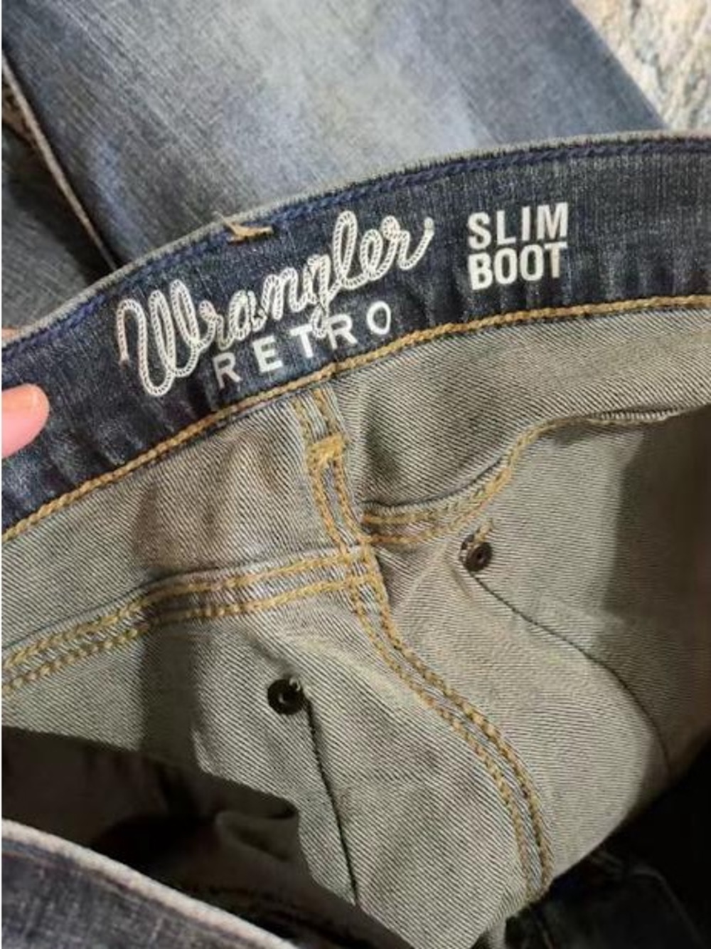 Wrangler Slim Boot Men Jeans - Light Blue Denim